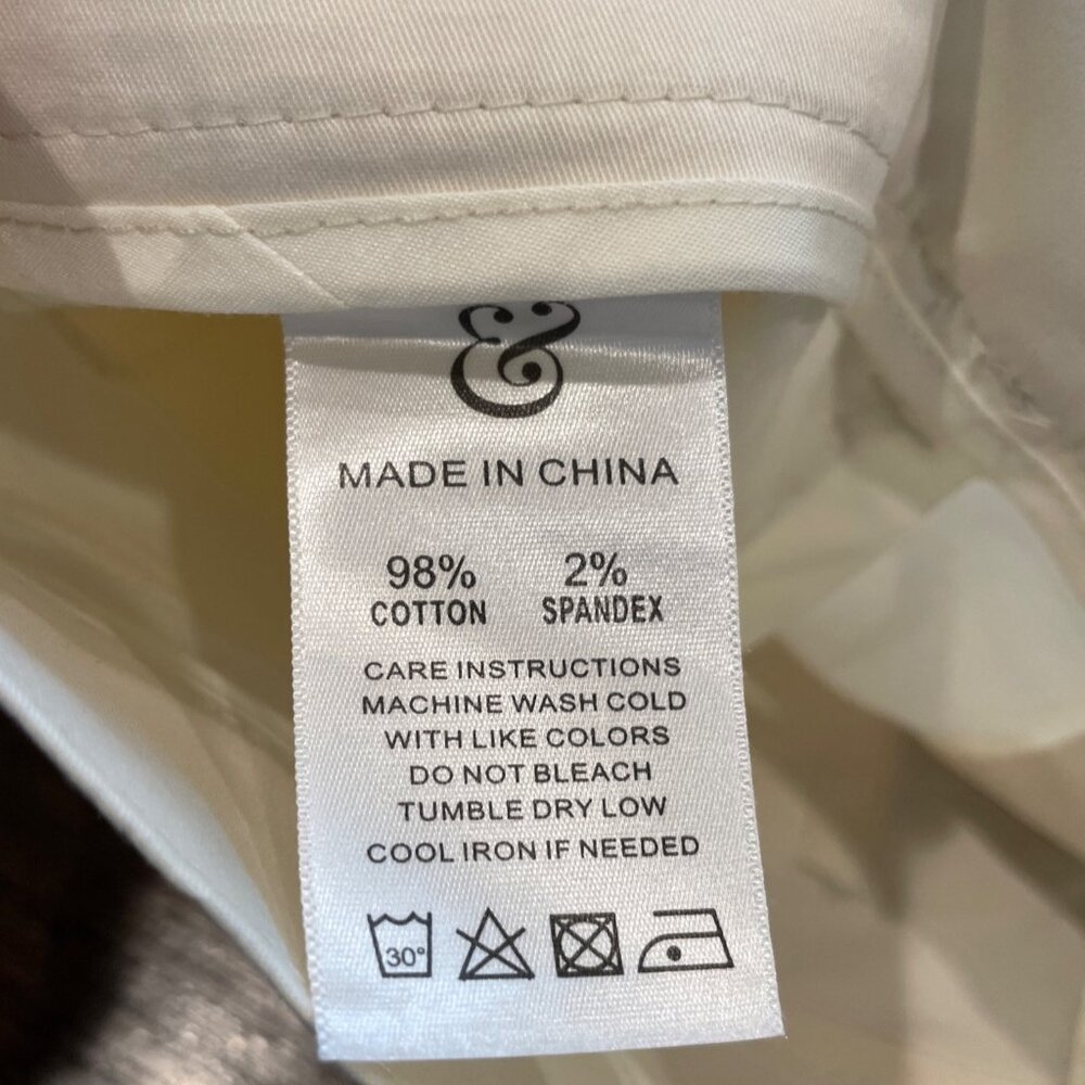NWT Collars & Co. Men's 36x30 CEO 5-Pocket Pant Cotton Stretch Stone Cream - Picture 11 of 12